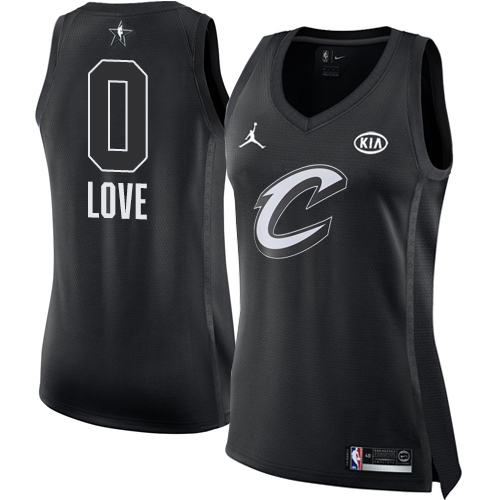 Nike Cavaliers #0 Kevin Love Black Women's NBA Jordan Swingman 2018 All-Star Game Jersey