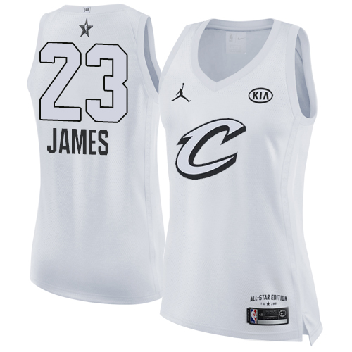 Nike Cavaliers #23 LeBron James White Women's NBA Jordan Swingman 2018 All-Star Game Jersey