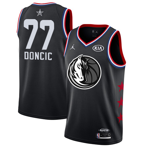 Nike Mavericks #77 Luka Doncic Black Women's NBA Jordan Swingman 2019 All-Star Game Jersey