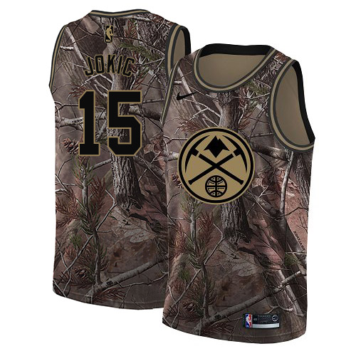 Nike Nuggets #15 Nikola Jokic Camo Women's NBA Swingman Realtree Collection Jersey