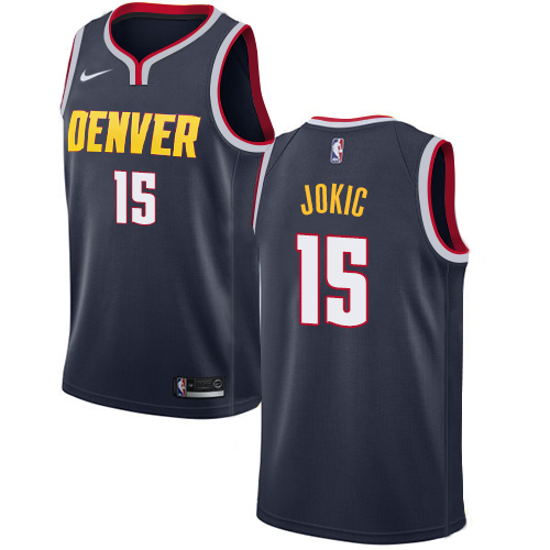 Nike Nuggets #15 Nikola Jokic Navy Women's NBA Swingman Icon Edition Jersey - Click Image to Close