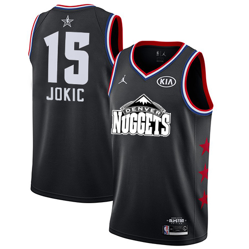 Nike Nuggets #15 Nikola Jokic Black Women's NBA Jordan Swingman 2019 All-Star Game Jersey