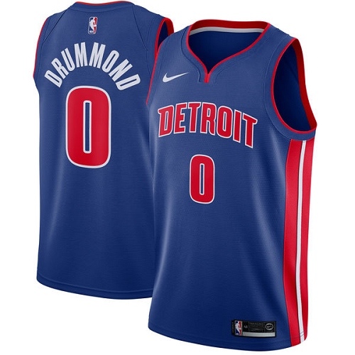 Nike Pistons #0 Andre Drummond Blue Women's NBA Swingman Icon Edition Jersey