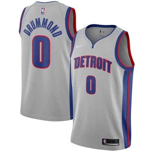 Nike Pistons #0 Andre Drummond Silver Women's NBA Swingman Statement Edition Jersey