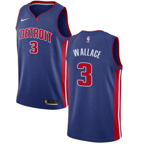 Nike Pistons #3 Ben Wallace Blue Women's NBA Swingman Icon Edition Jersey