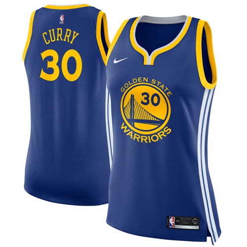 Nike Warriors #30 Stephen Curry Blue Women's NBA Swingman Icon Edition Jersey