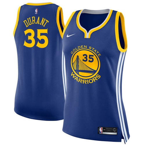 Nike Warriors #35 Kevin Durant Blue Women's NBA Swingman Icon Edition Jersey