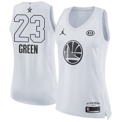 Nike Warriors #23 Draymond Green White Women's NBA Jordan Swingman 2018 All-Star Game Jersey