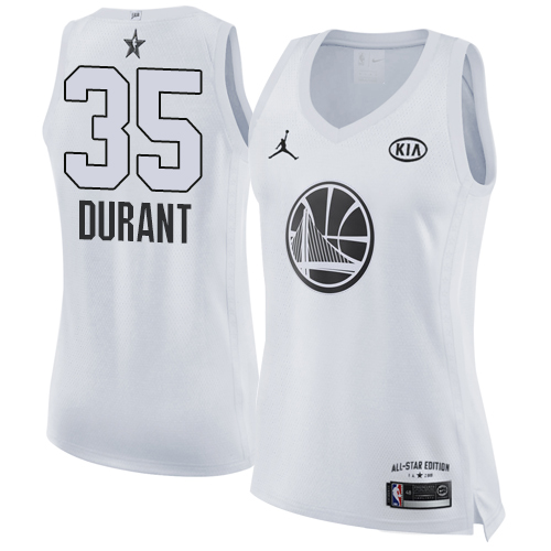 Nike Warriors #35 Kevin Durant White Women's NBA Jordan Swingman 2018 All-Star Game Jersey