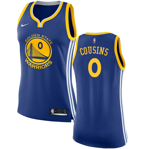 Nike Warriors #0 DeMarcus Cousins Blue Women's NBA Swingman Icon Edition Jersey