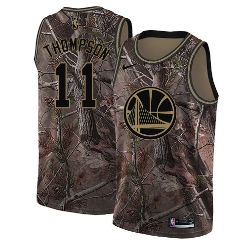 Nike Warriors #11 Klay Thompson Camo Women's NBA Swingman Realtree Collection Jersey