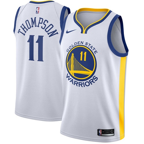 Nike Warriors #11 Klay Thompson White Women's NBA Swingman Association Edition Jersey