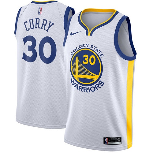 Nike Warriors #30 Stephen Curry White Women's NBA Swingman Association Edition Jersey