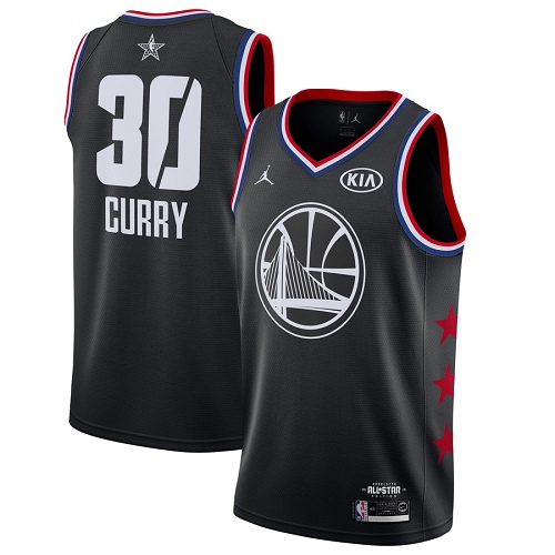 Nike Warriors #30 Stephen Curry Black Women's NBA Jordan Swingman 2019 All-Star Game Jersey