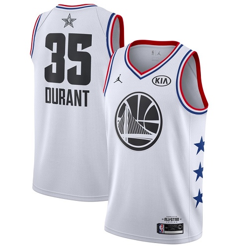 Nike Warriors #35 Kevin Durant White Women's NBA Jordan Swingman 2019 All-Star Game Jersey