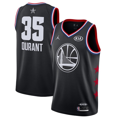 Nike Warriors #35 Kevin Durant Black Women's NBA Jordan Swingman 2019 All-Star Game Jersey