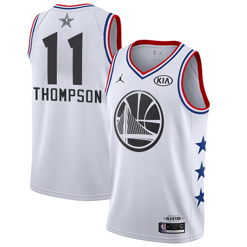 Nike Warriors #11 Klay Thompson White Women's NBA Jordan Swingman 2019 All-Star Game Jersey