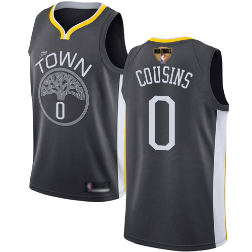 Warriors #0 DeMarcus Cousins Black 2019 Finals Bound Women's Basketball Swingman Statement Edition Jersey