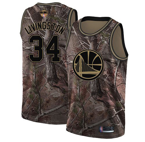 Warriors #34 Shaun Livingston Camo 2019 Finals Bound Women's Basketball Swingman Realtree Collection Jersey