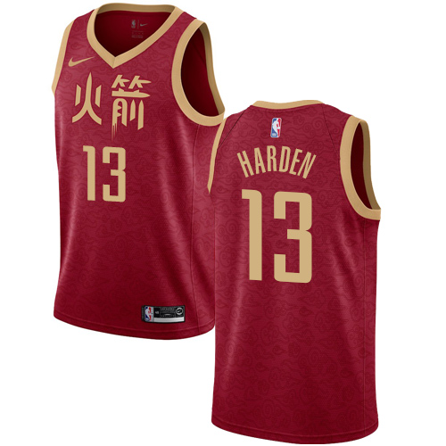 Rockets #13 James Harden Red Women's Basketball Swingman City Edition 2018/19 Jersey