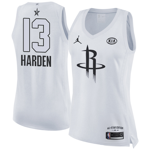 Nike Rockets #13 James Harden White Women's NBA Jordan Swingman 2018 All-Star Game Jersey