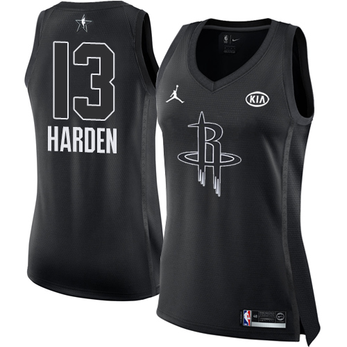 Nike Rockets #13 James Harden Black Women's NBA Jordan Swingman 2018 All-Star Game Jersey