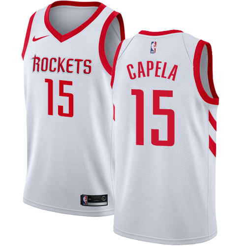 Nike Rockets #15 Clint Capela White Women's NBA Swingman Association Edition Jersey