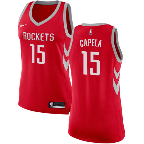 Nike Rockets #15 Clint Capela Red Women's NBA Swingman Icon Edition Jersey