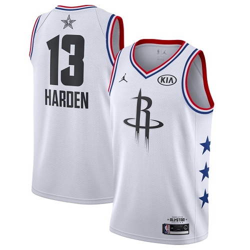 Nike Rockets #13 James Harden White Women's NBA Jordan Swingman 2019 All-Star Game Jersey