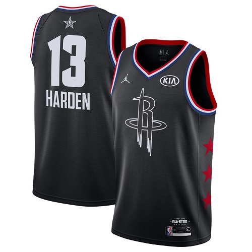 Nike Rockets #13 James Harden Black Women's NBA Jordan Swingman 2019 All-Star Game Jersey