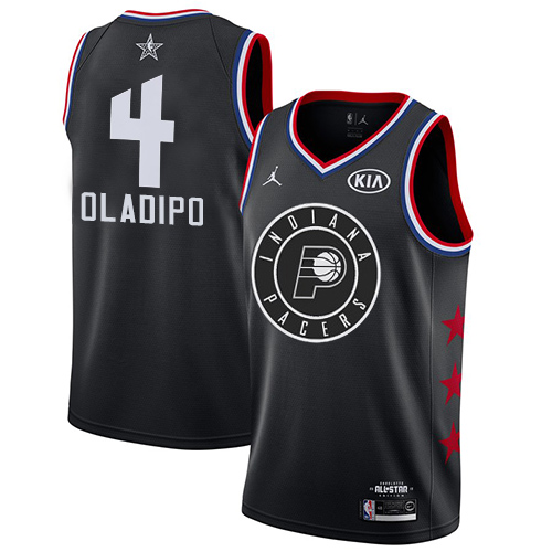 Nike Pacers #4 Victor Oladipo Black Women's NBA Jordan Swingman 2019 All-Star Game Jersey