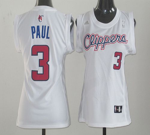 Clippers #3 Chris Paul White Fashion Women's Stitched NBA Jersey