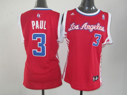 Clippers #3 Chris Paul Red Road Women's Stitched NBA Jersey