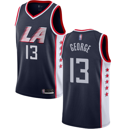 Clippers #13 Paul George Navy Women's Basketball Swingman City Edition 2018/19 Jersey