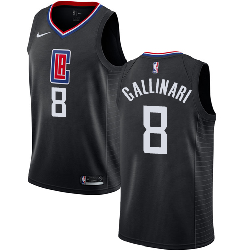 Nike Clippers #8 Danilo Gallinari Black Women's NBA Swingman Statement Edition Jersey