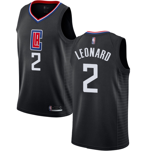 Clippers #2 Kawhi Leonard Black Women's Basketball Swingman Statement Edition Jersey