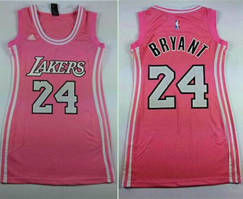 Lakers #24 Kobe Bryant Pink Dress Women's Stitched NBA Jersey