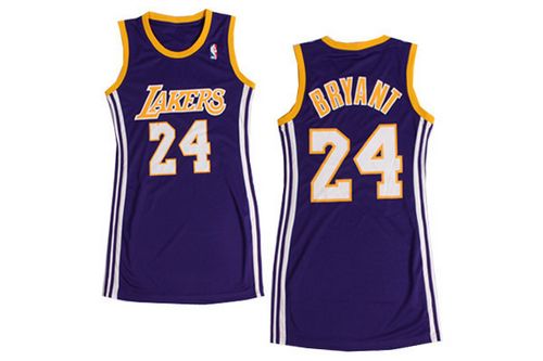 Lakers #24 Kobe Bryant Purple Dress Women's Stitched NBA Jersey