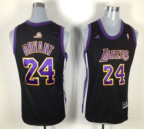 Lakers #24 Kobe Bryant Black Purple NO. Fashion Women's Stitched NBA Jersey