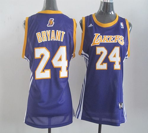 Lakers #24 Kobe Bryant Purple Road Women's Stitched NBA Jersey