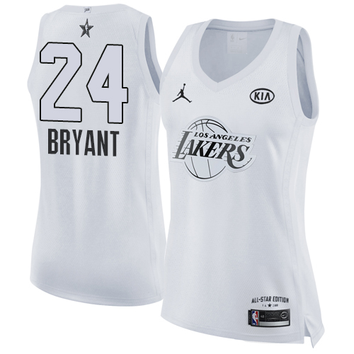 Nike Lakers #24 Kobe Bryant White Women's NBA Jordan Swingman 2018 All-Star Game Jersey