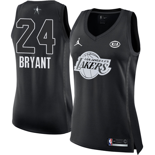 Nike Lakers #24 Kobe Bryant Black Women's NBA Jordan Swingman 2018 All-Star Game Jersey