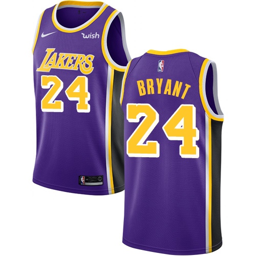 Nike Lakers #24 Kobe Bryant Purple Women's NBA Swingman Statement Edition Jersey