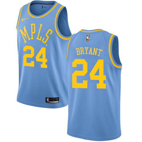 Nike Lakers #24 Kobe Bryant Royal Blue Women's NBA Swingman Hardwood Classics Jersey