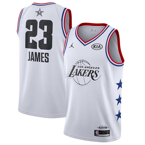 Nike Lakers #23 LeBron James White Women's NBA Jordan Swingman 2019 All-Star Game Jersey