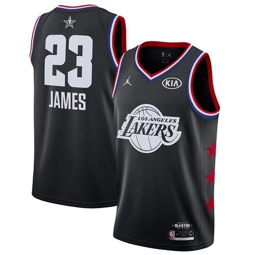 Nike Lakers #23 LeBron James Black Women's NBA Jordan Swingman 2019 All-Star Game Jersey