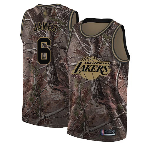 Lakers #6 LeBron James Camo Women's Basketball Swingman Realtree Collection Jersey