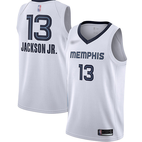 Grizzlies #13 Jaren Jackson Jr. White Women's Basketball Swingman Association Edition Jersey - Click Image to Close