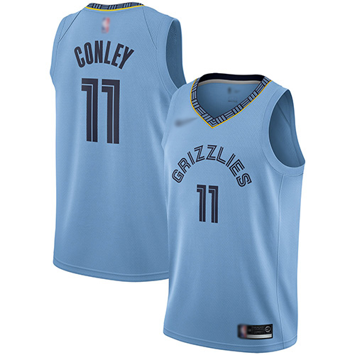 Grizzlies #11 Mike Conley Light Blue Women's Basketball Swingman Statement Edition Jersey