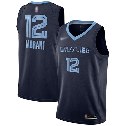 Grizzlies #12 Ja Morant Navy Blue Women's Basketball Swingman Icon Edition Jersey